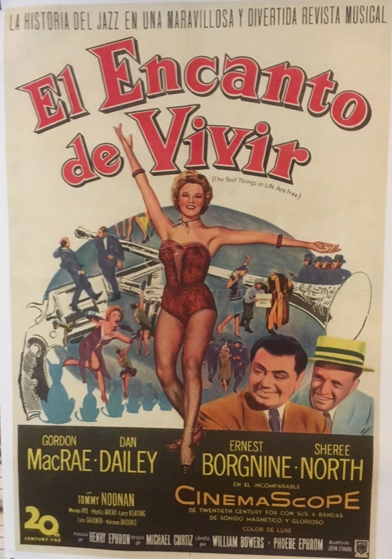 Original Vintage "The Best Things in Life Are Free" Movie Poster Linen Backed (1 of 4)