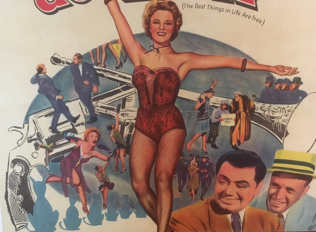 Original Vintage "The Best Things in Life Are Free" Movie Poster Linen Backed - 3