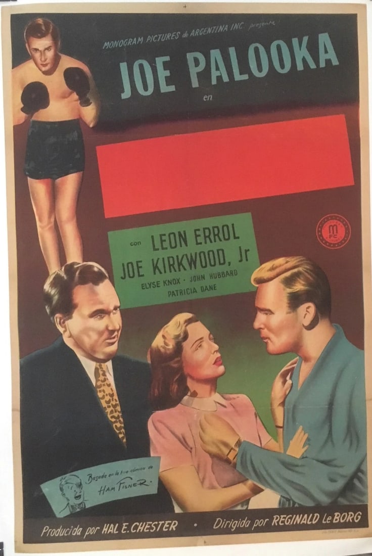 Original Vintage c.1940 Joe Palooka Movie Poster Linen Backed (1 of 4)