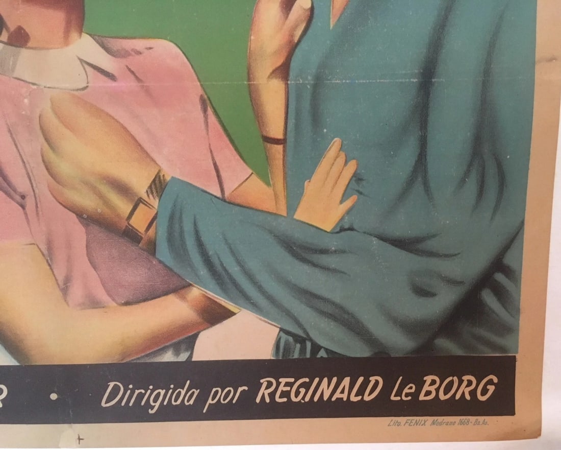 Original Vintage c.1940 Joe Palooka Movie Poster Linen Backed - 3