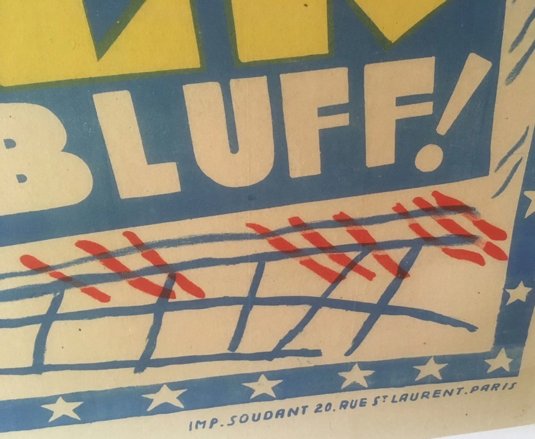 Original Vintage c.1930 Figuier Circus Clown Poster Linen Backed - 5