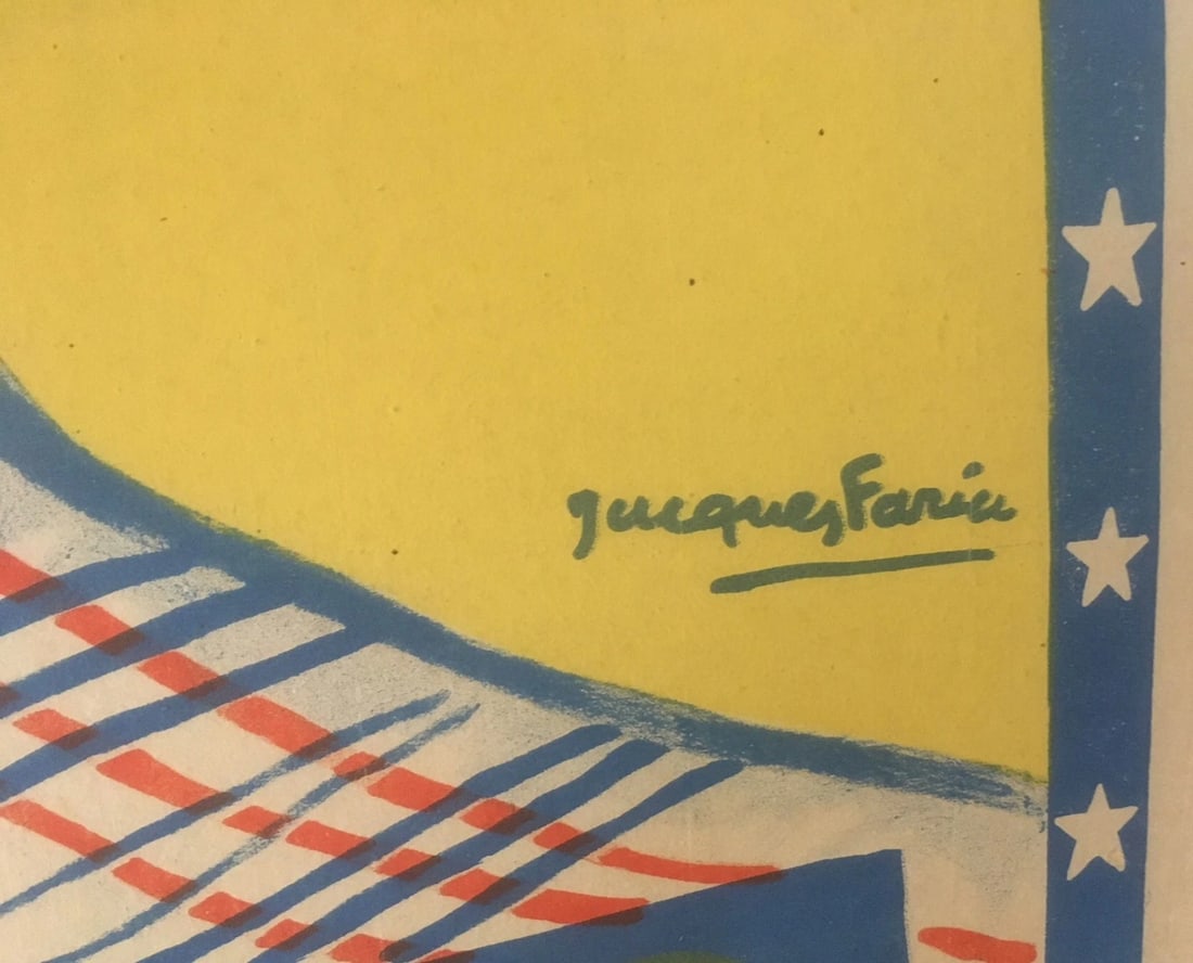 Original Vintage c.1930 Figuier Circus Clown Poster Linen Backed - 6