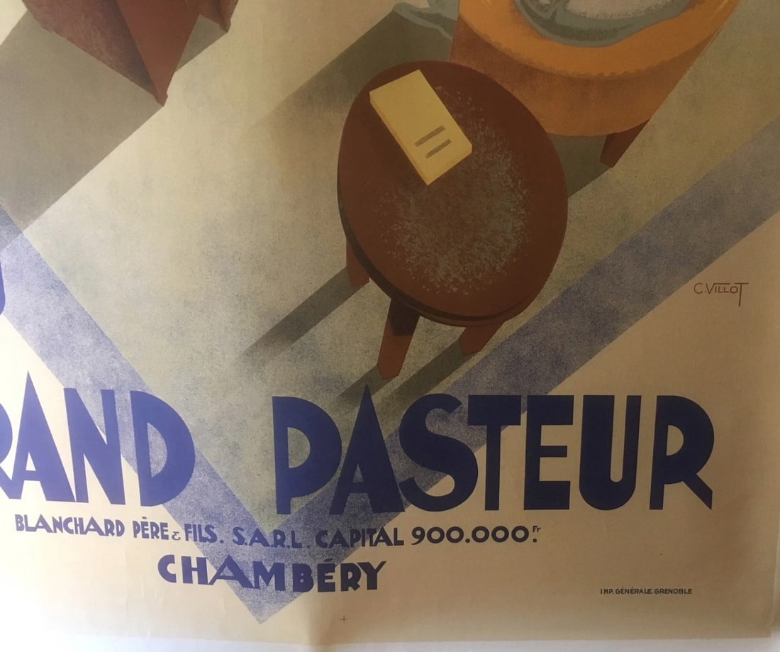 Original Vintage c.1930 Grand Pasteur Furniture Poster Linen Backed - 6