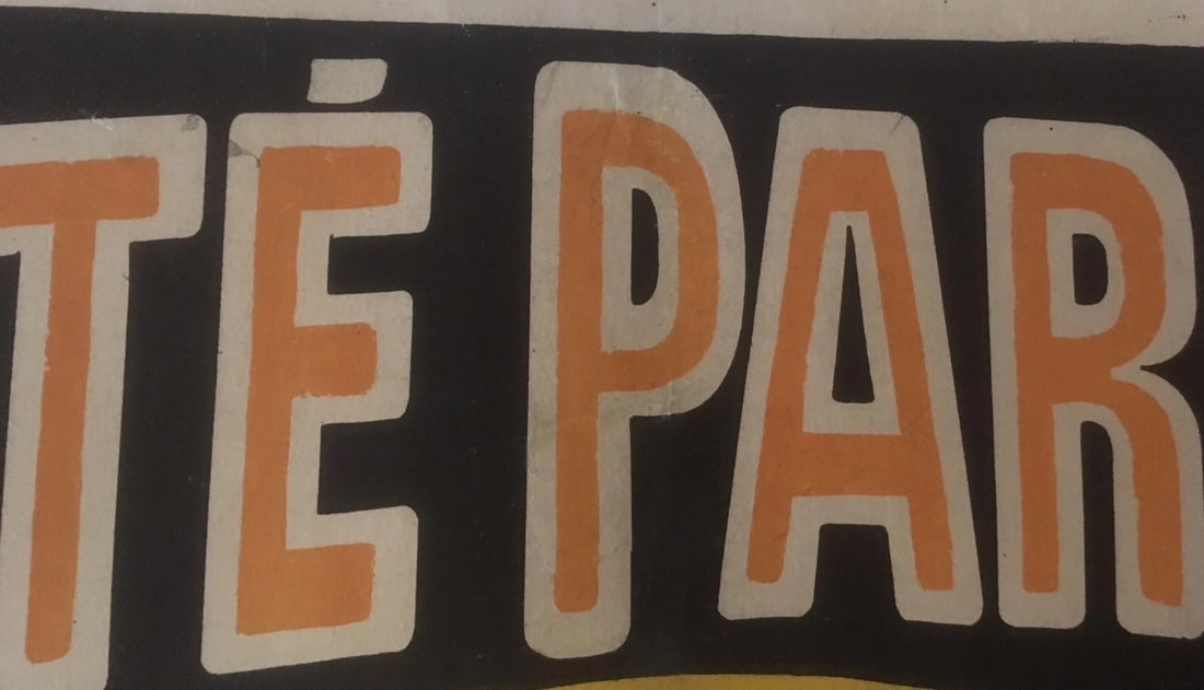 Original Vintage c.1890 French Automobile and Bicycle Poster Linen Backed - 6