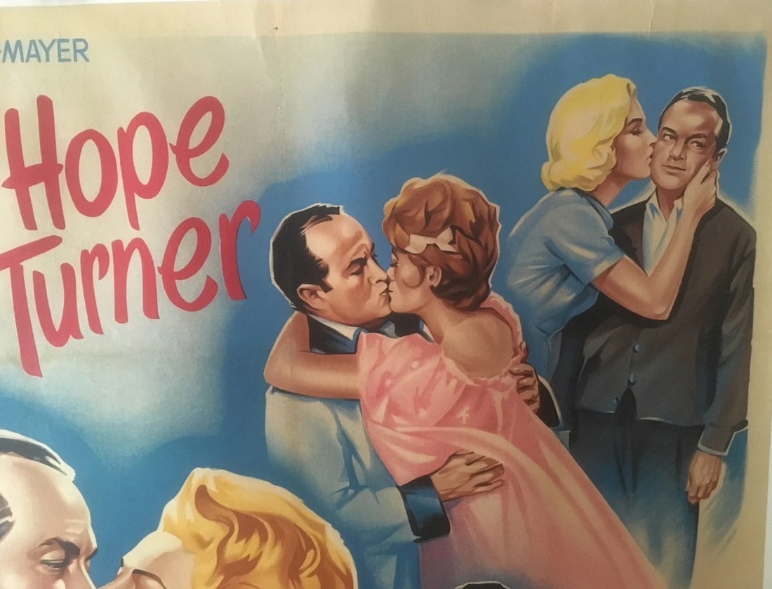 Original Vintage French Bob Hope Bachelor in Paradise Movie Poster Linen Backed - 8