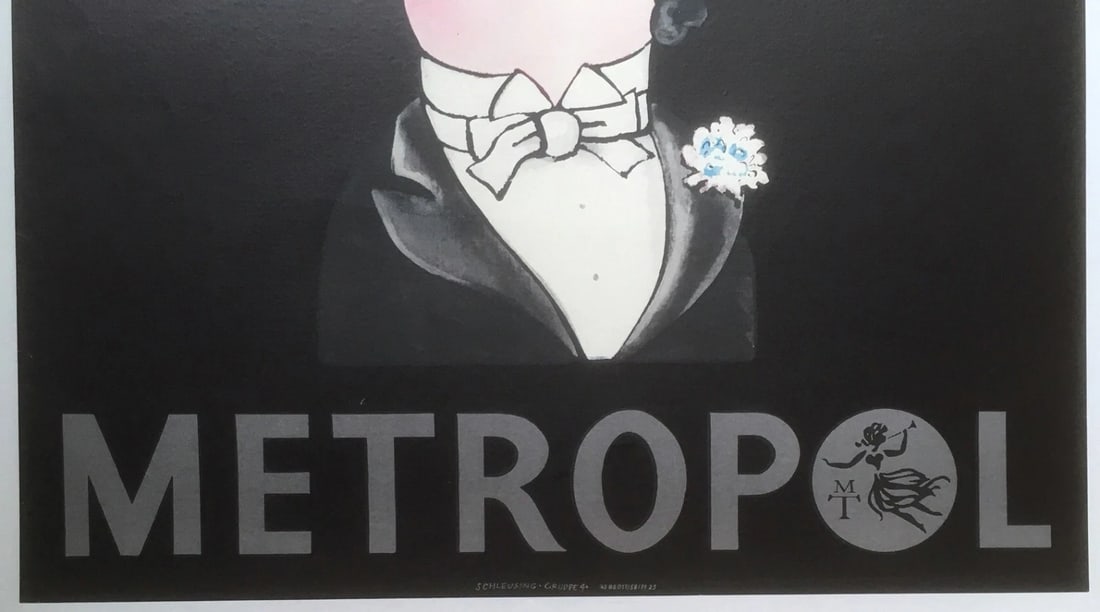 Original Vintage c.1960 Metropol Pariser Leben Entertainment Poster Linen Backed - 4