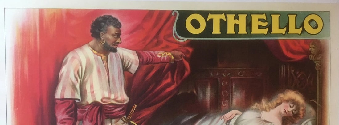 Original Vintage c.1920 English Othello Opera Poster Linen Backed - 4