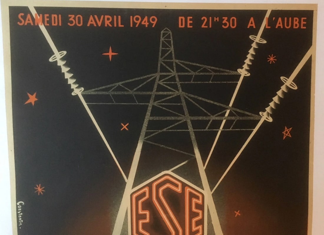 Original Vintage 1949 French Advertising Poster Linen Backed - 2