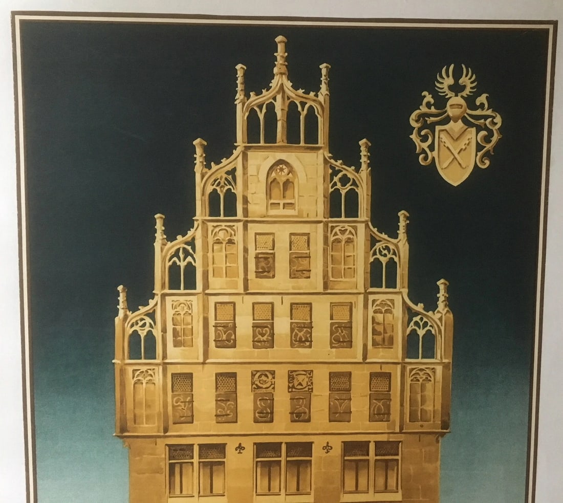 Original Vintage c.1930 German Cruwell Tabak Tobacco Poster Linen Backed - 2