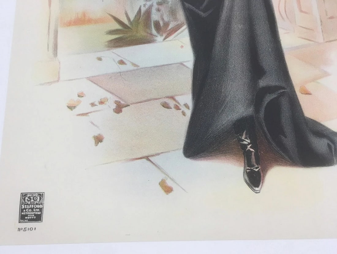 Original Vintage c. 1920 English Haddon Hall Opera Poster Linen Backed - 3