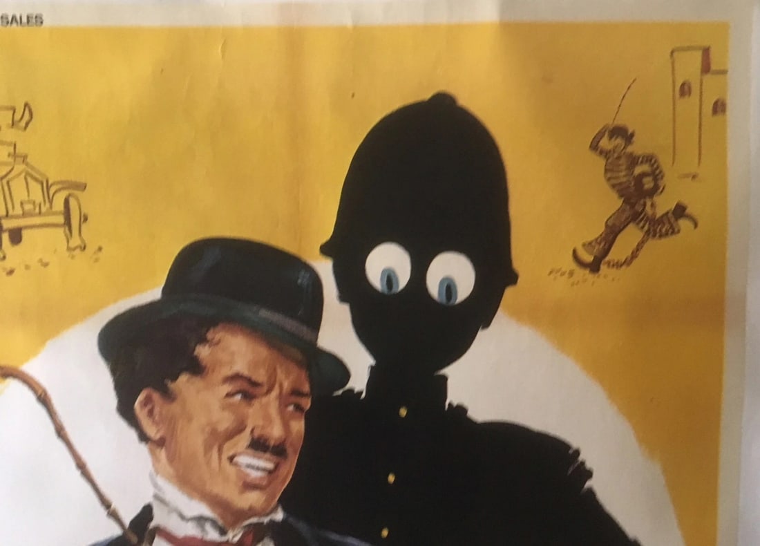 Original Vintage 1965 Chaplin Unmare Diguai Movie Poster Linen Backed - 2