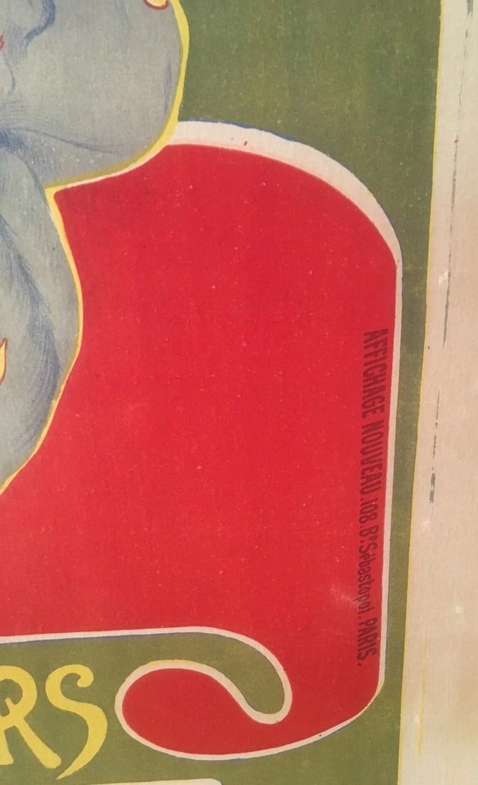 Original Vintage c.1890 Dentifrices Roi French Poster Linen Backed - 6