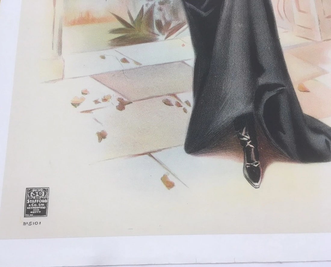 Original Vintage English c.1920 Haddon Hall Opera Poster Linen Backed - 4