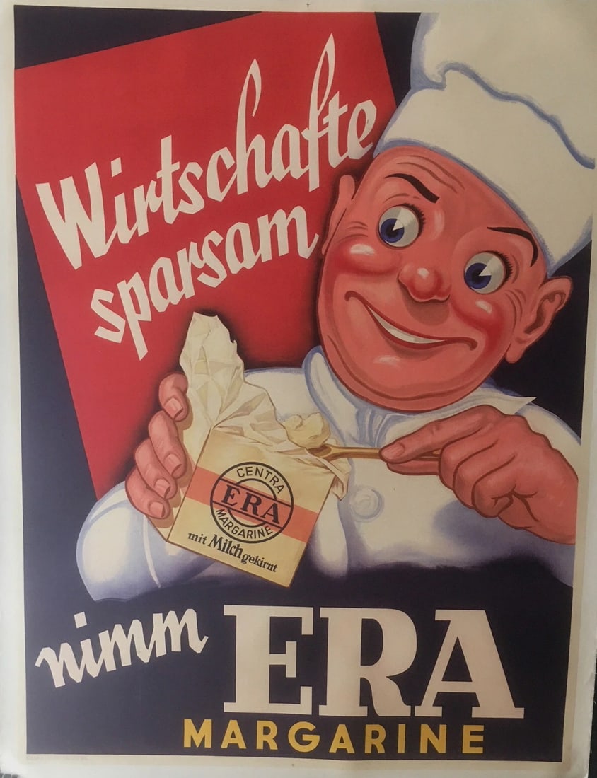Original Vintage "ERA Margarine" Poster Linen Backed (1 of 1)