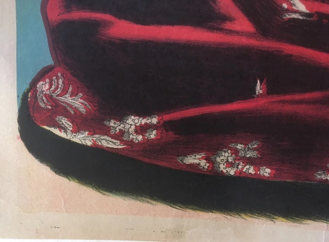 Original Vintage c.1907 French "Josephine and Napoleion" Poster Linen Backed - 5