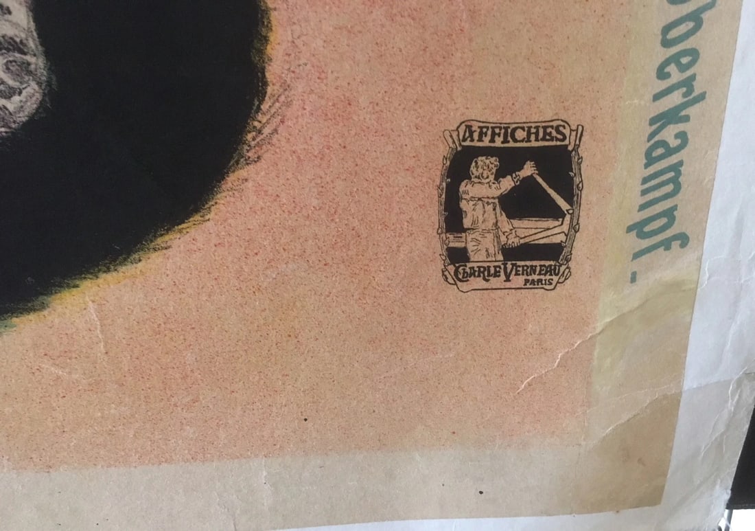 Original Vintage c.1907 French "Josephine and Napoleion" Poster Linen Backed - 6