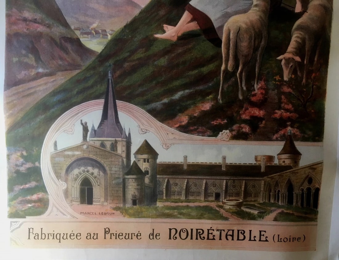 Original Vintage French "Cristille Liqueur" Poster Linen Backed - 7