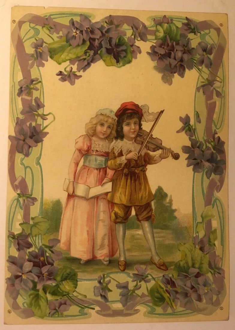 Original Vintage "Violin Kids" Poster Linen Backed (1 of 5)