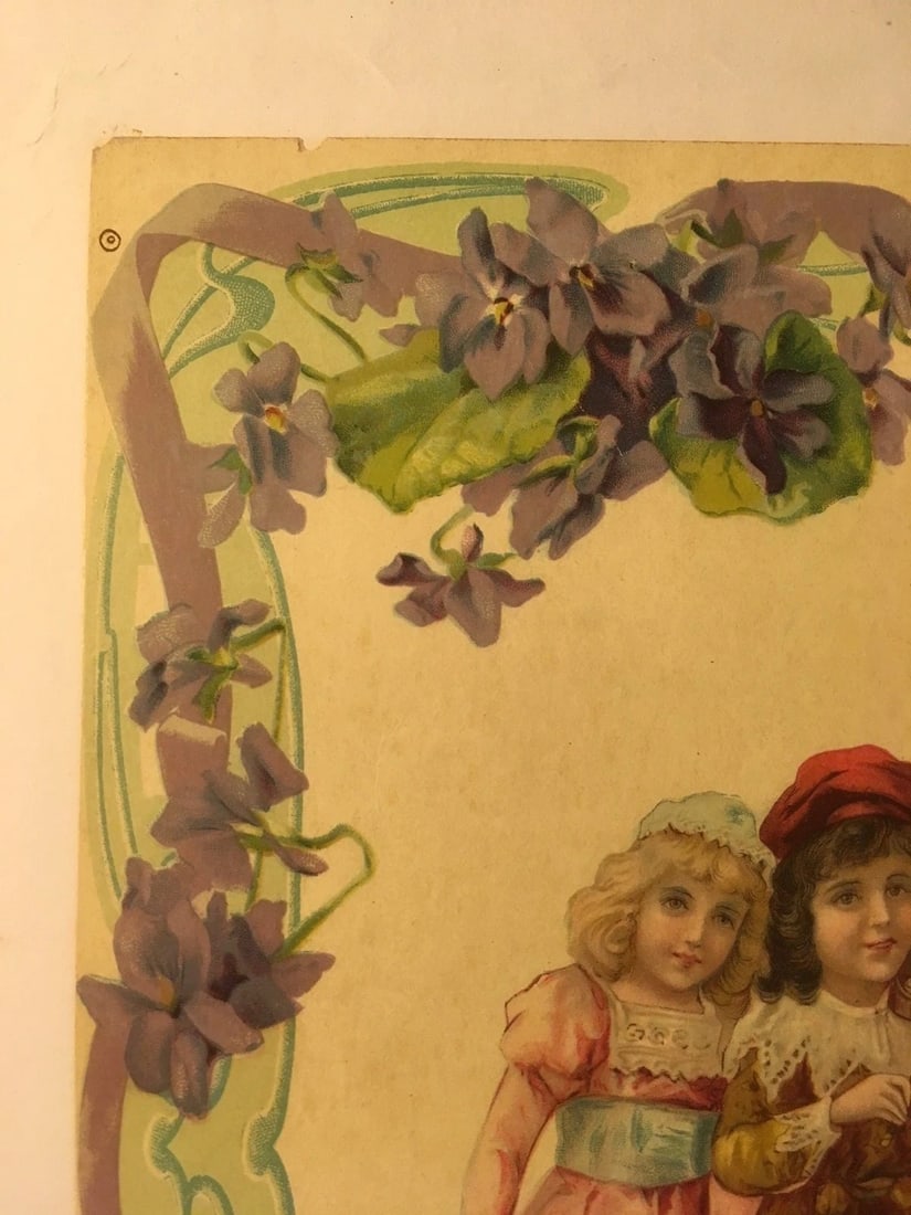 Original Vintage "Violin Kids" Poster Linen Backed - 2