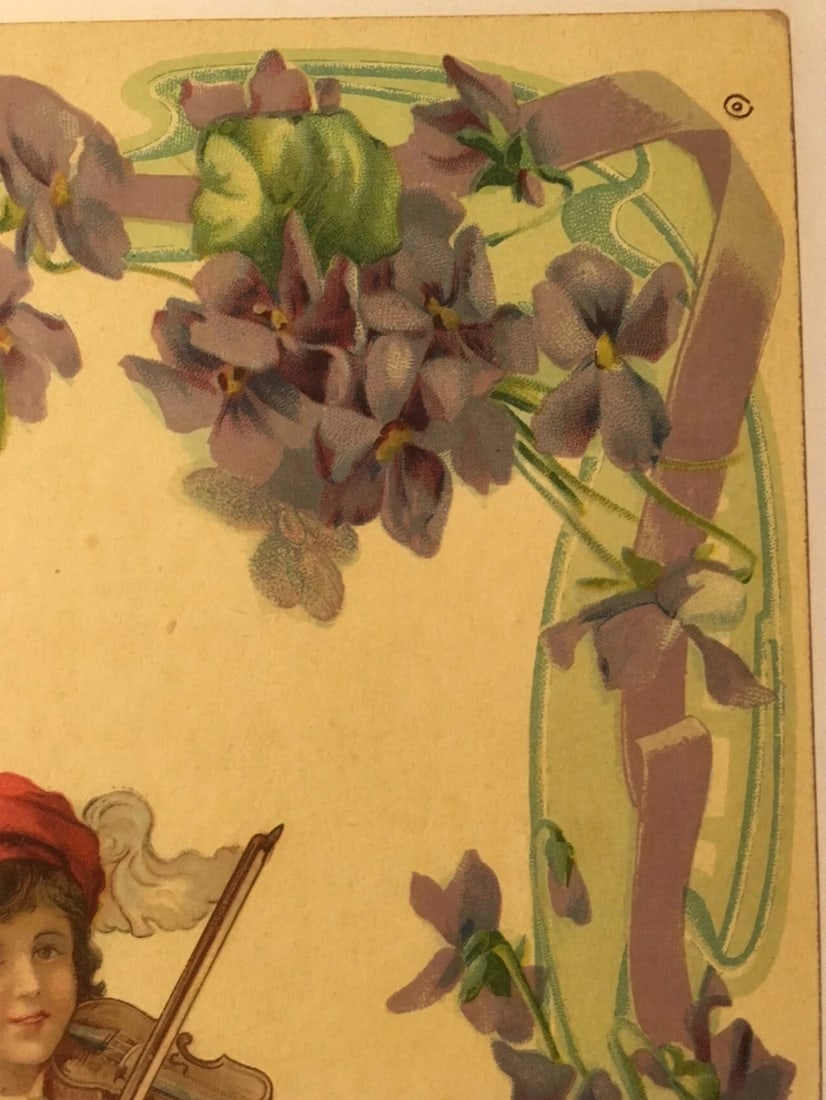 Original Vintage "Violin Kids" Poster Linen Backed - 3