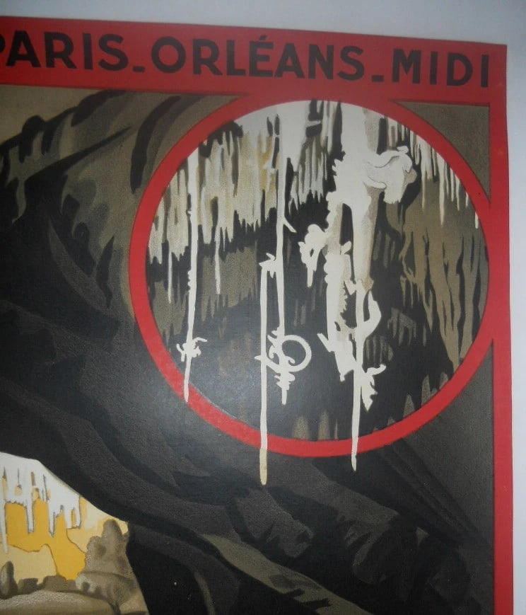 Original Vintage c.1930 Courniou French Travel Poster Linen Backed - 2