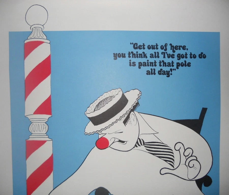 Original Vintage Al Hirshfield Godfrey Daniels Poster Linen Backed - 3