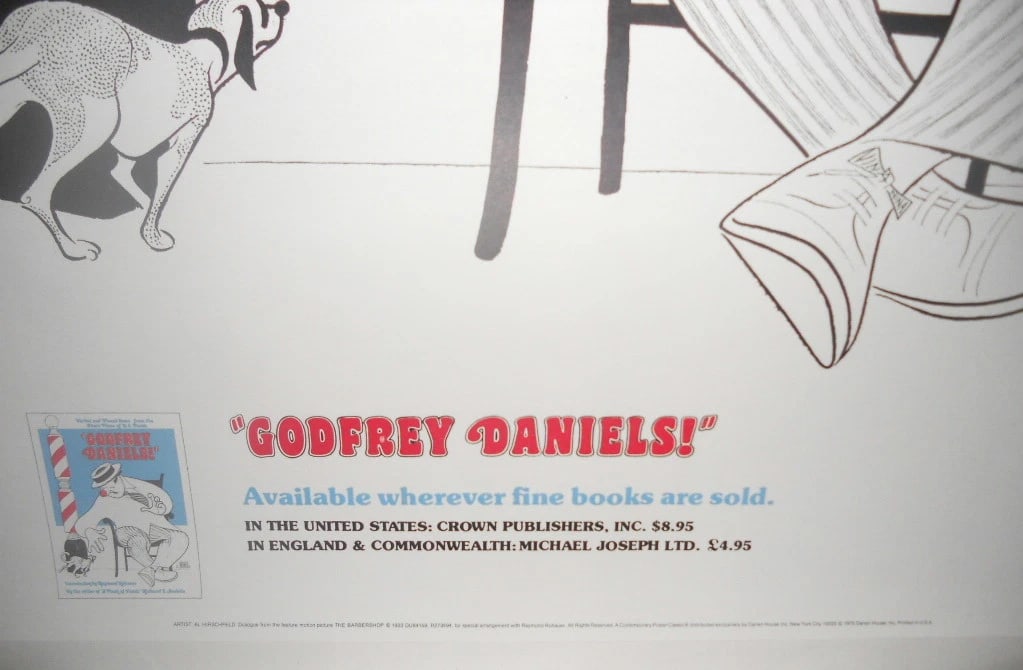 Original Vintage Al Hirshfield Godfrey Daniels Poster Linen Backed - 4