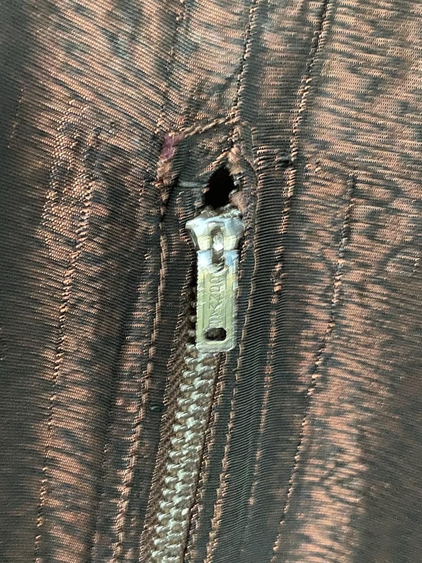 Vintage 1950s Coppery Brown Cocktail Dress Sz M L W 28.5 - 8