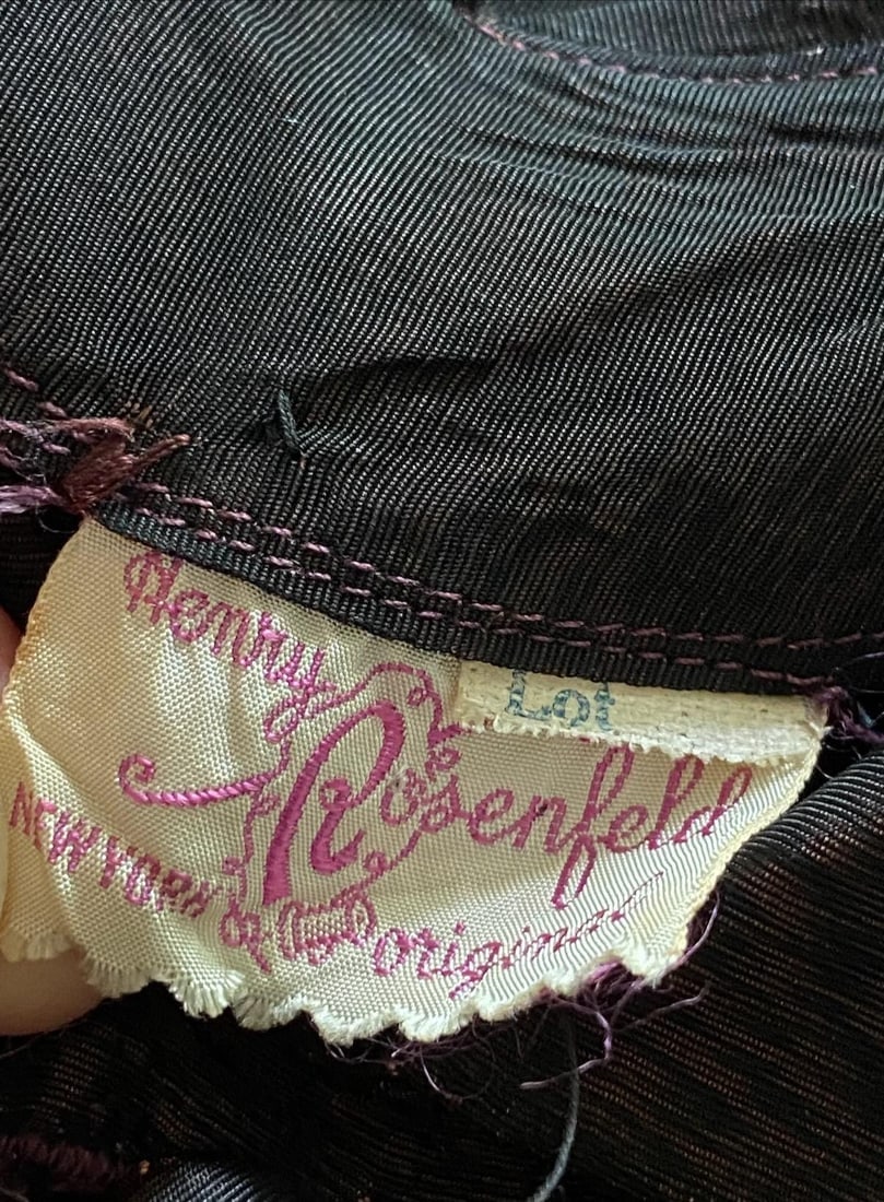 Vintage 1950s Coppery Brown Cocktail Dress Sz M L W 28.5 - 9