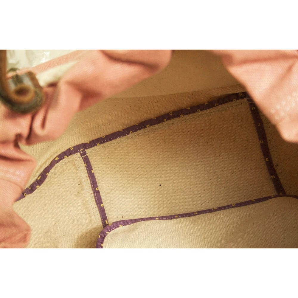 Juicy Couture Shiny Pink Canvas Rope Large Shoulder bag Summer Beach Tote - 4