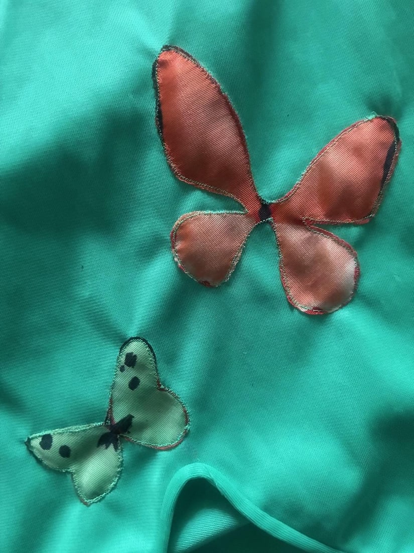 Vintage 1960s Green Vanity Fair Bloomers w Butterflies Sz S M - 6