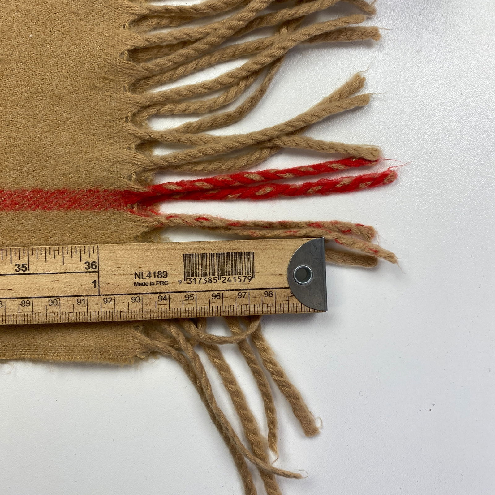 Burberry Light Brown 100% Cashmere Large Scarf - 9