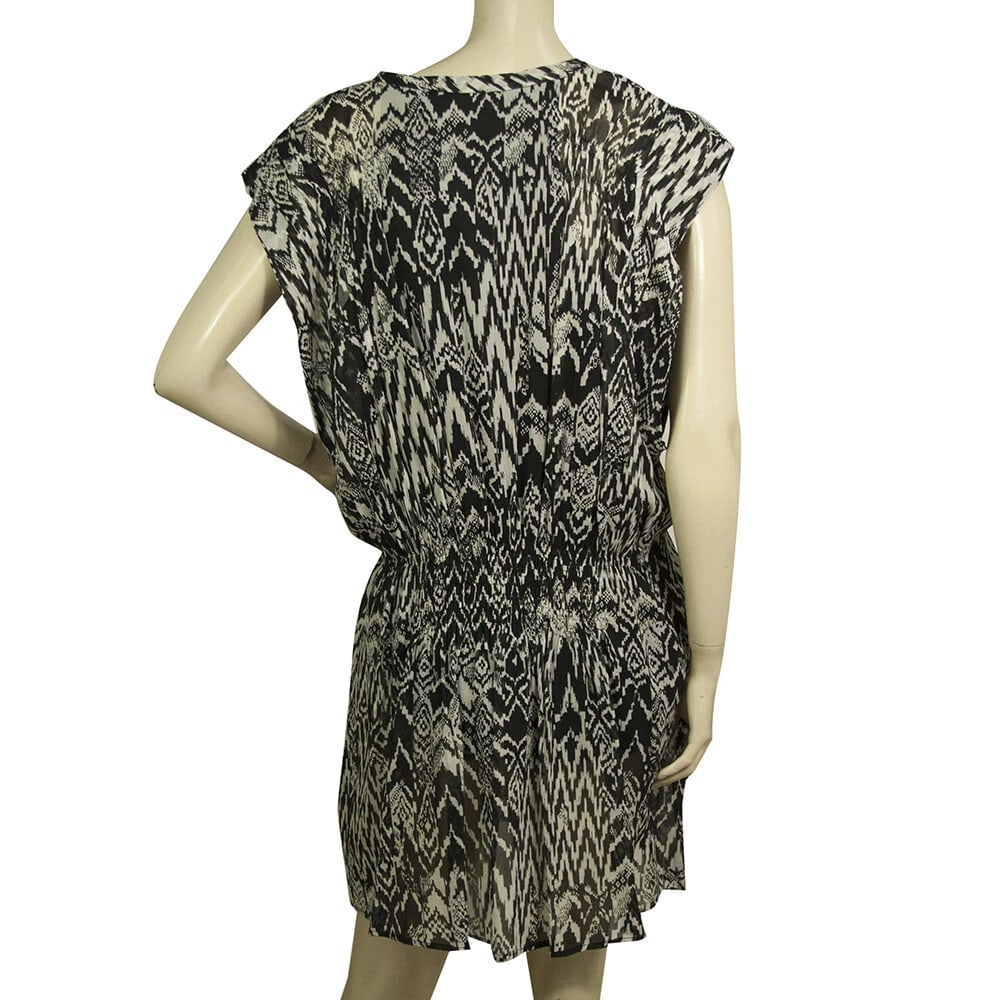 IRO Black & White Cantela Print Viscose Mini Dress size 36 - 2