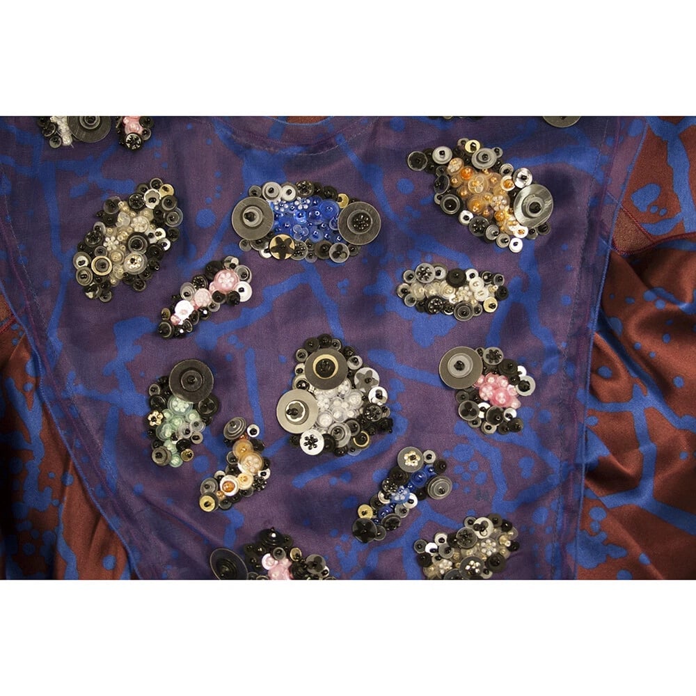 M Missoni Brown & Blue Sequined 100% Silk Sleeveless Knee dress IT size 44 - 4