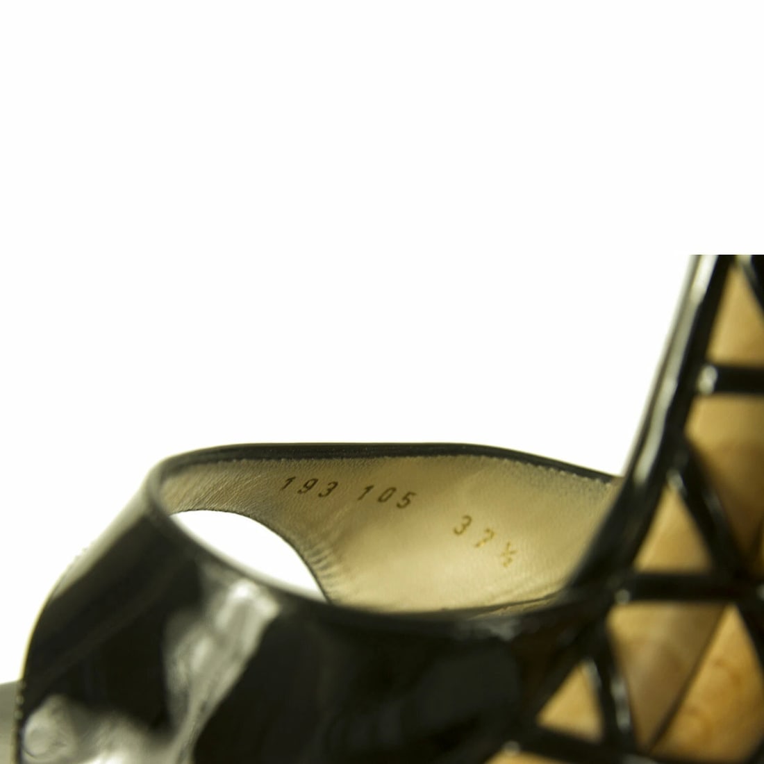 Yves Saint Laurent YSL black patent leather sz 37,5 pumps platform wooden Heels - 8