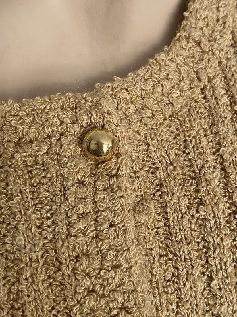 Vintage 1970s Camel Sweater Vest Acrylic Wool Blend Sz M - 5