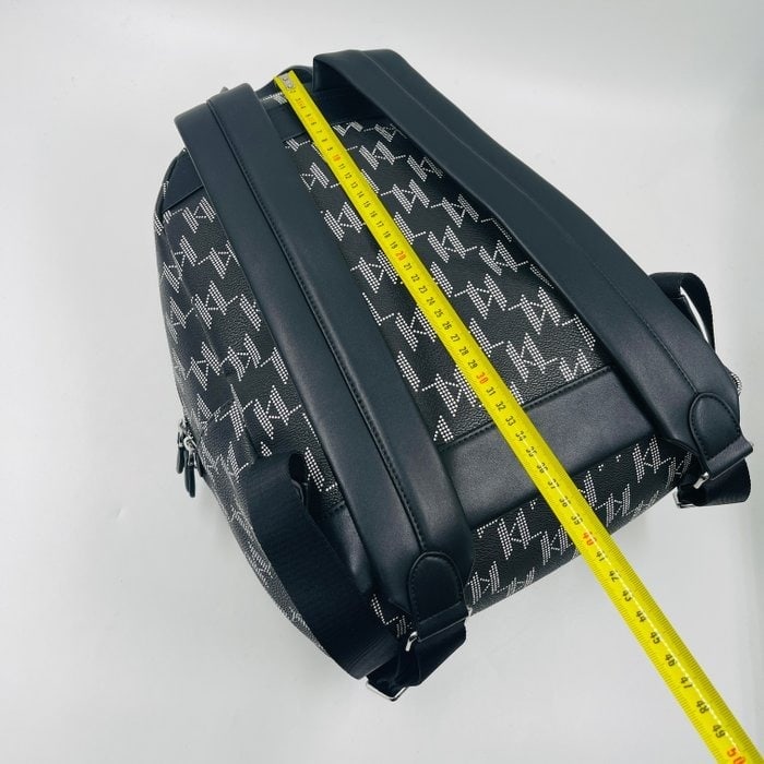 Karl Lagerfeld Black Eco Leather Medium Size Backpack - 10