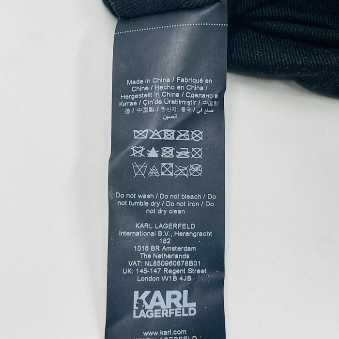 Karl Lagerfeld Black Eco Leather Medium Size Backpack - 12