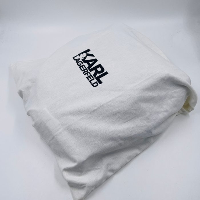 Karl Lagerfeld Black Eco Leather Medium Size Backpack - 14