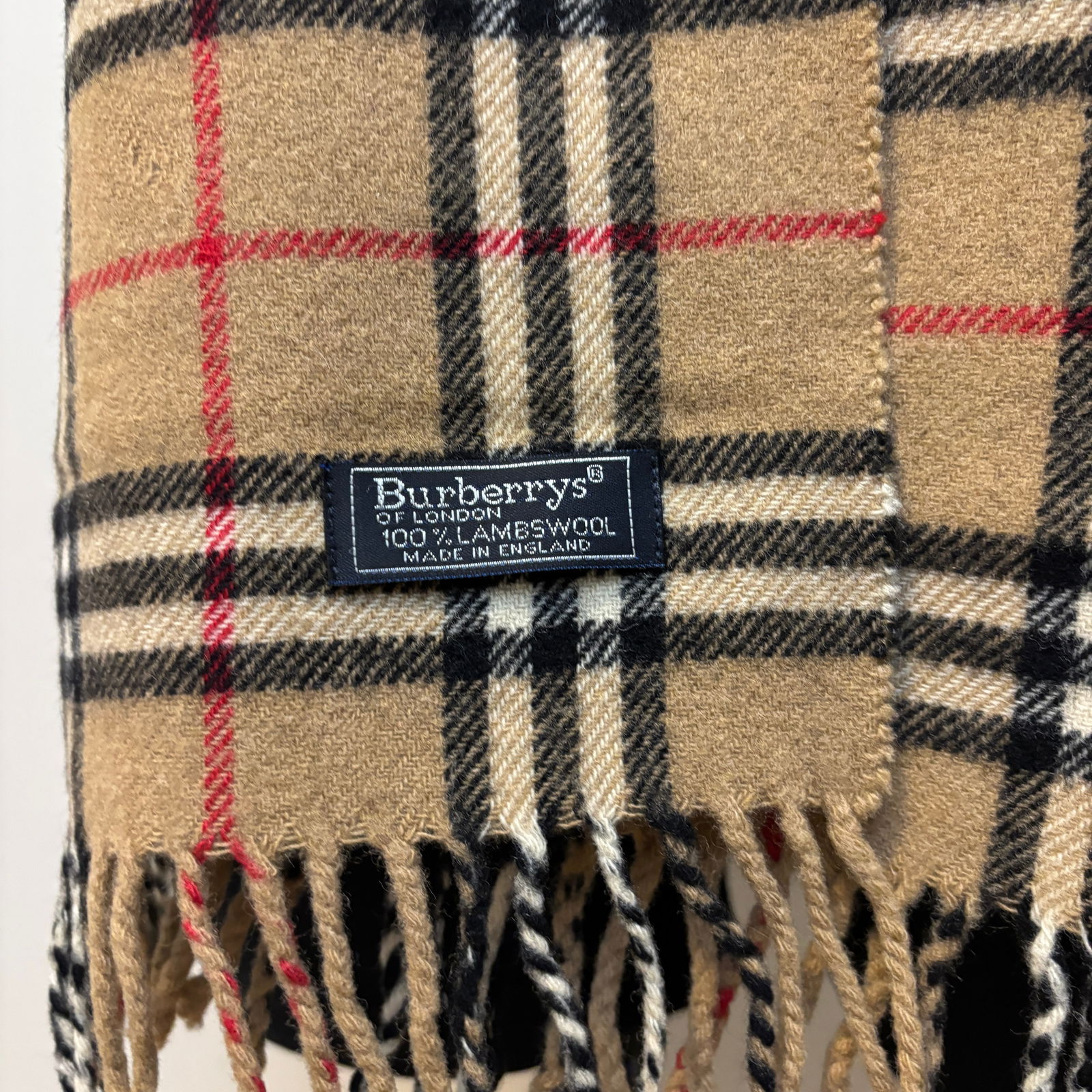 Burberry Beige Classic 100% Lambswool Scarf - 10