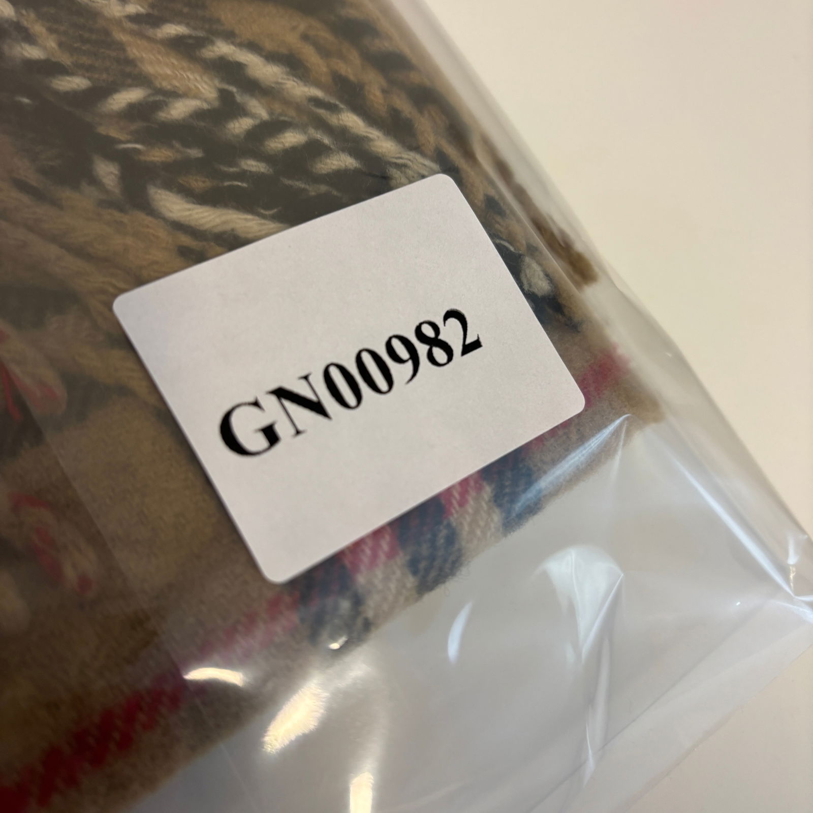 Burberry Beige Classic 100% Lambswool Scarf - 14