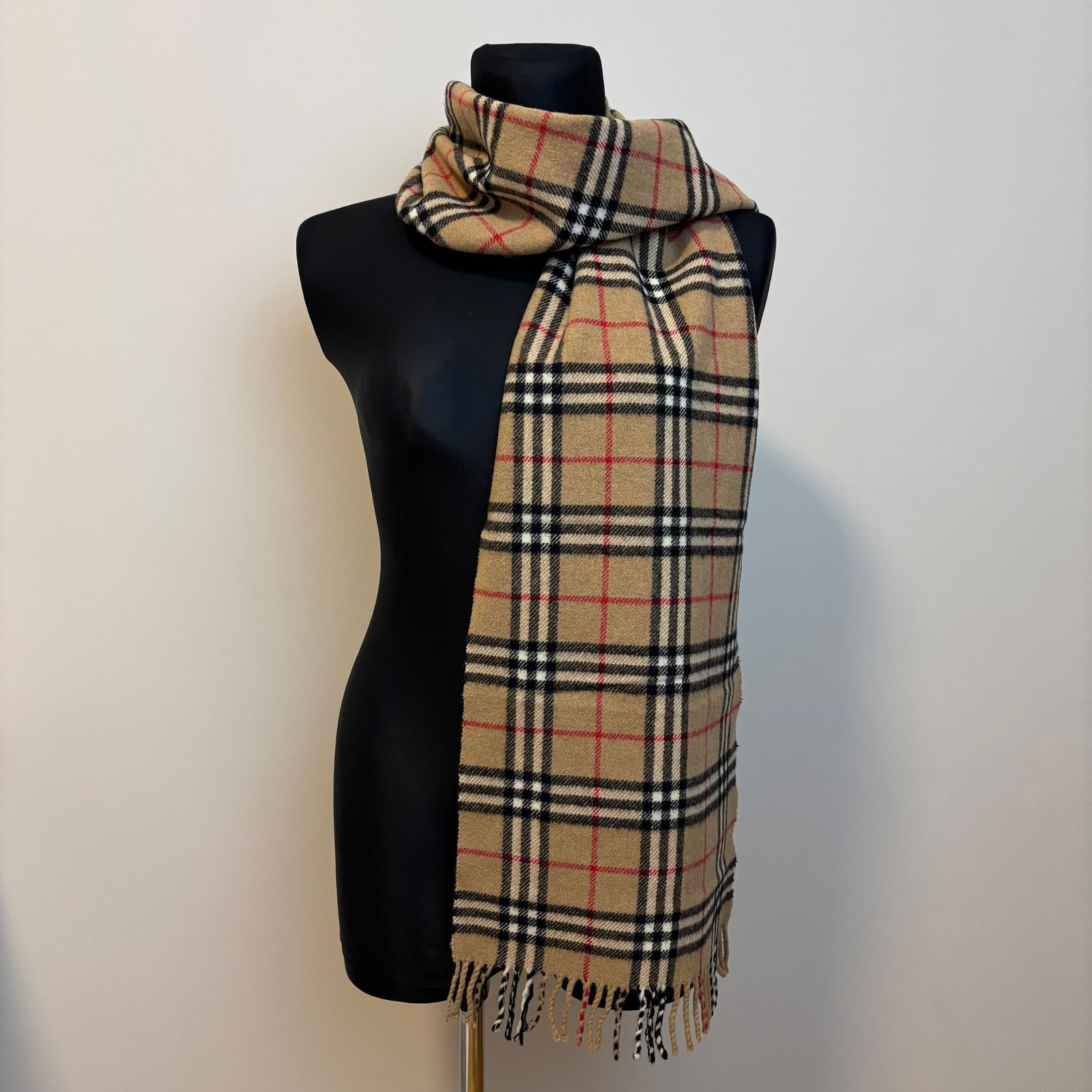 Burberry Beige Classic 100% Lambswool Scarf - 4