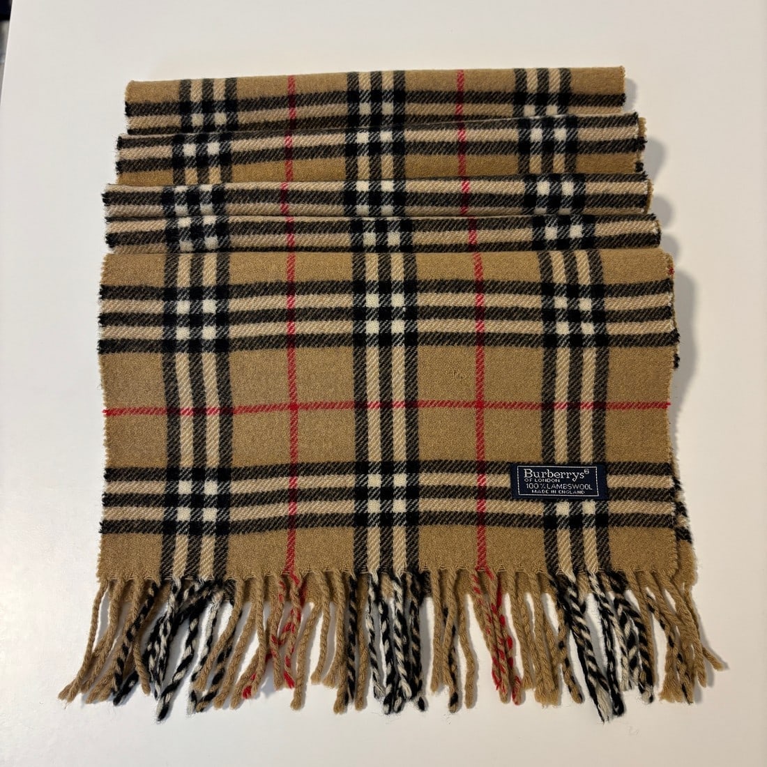 Burberry Beige Classic 100% Lambswool Scarf - 5