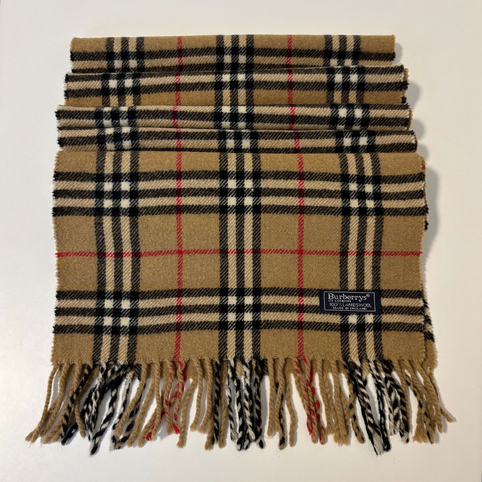 Burberry Beige Classic 100% Lambswool Scarf - 6