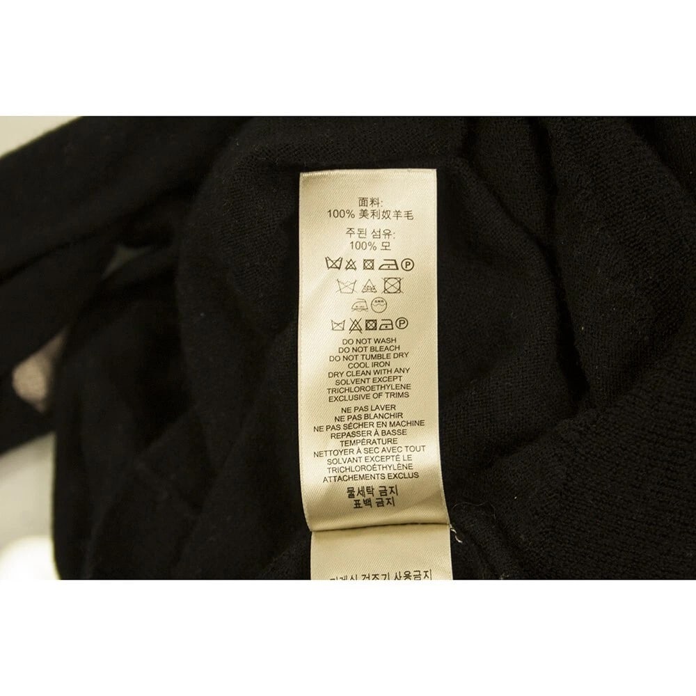 Burberry Brit Black Merino Wool Knit Mini Length Dress or Long Top size L - 4