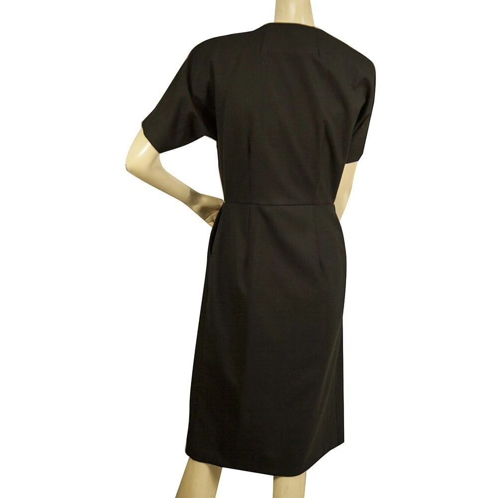 ETRO Black Green Zipper Front Short Sleeve Robe Manteau Dress Coat size 40 - 2