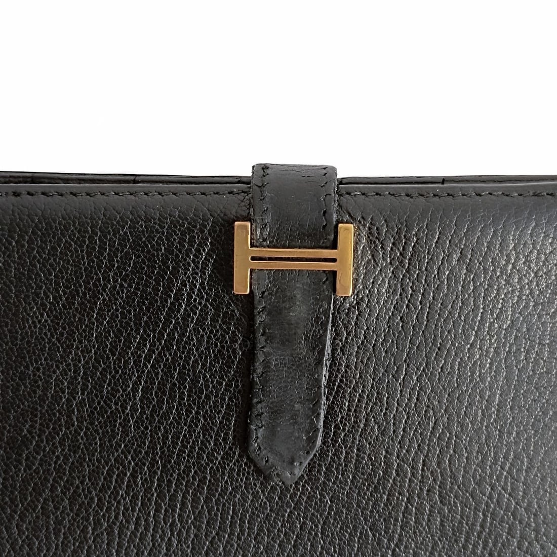 Hermès vintage Béarn Soufflet wallet in black leather - 3