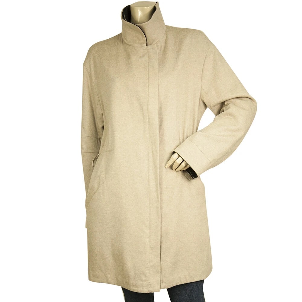 Akris Black Beige Angora Wool Two Sided Double Face Jacket Coat size US 10 (1 of 9)