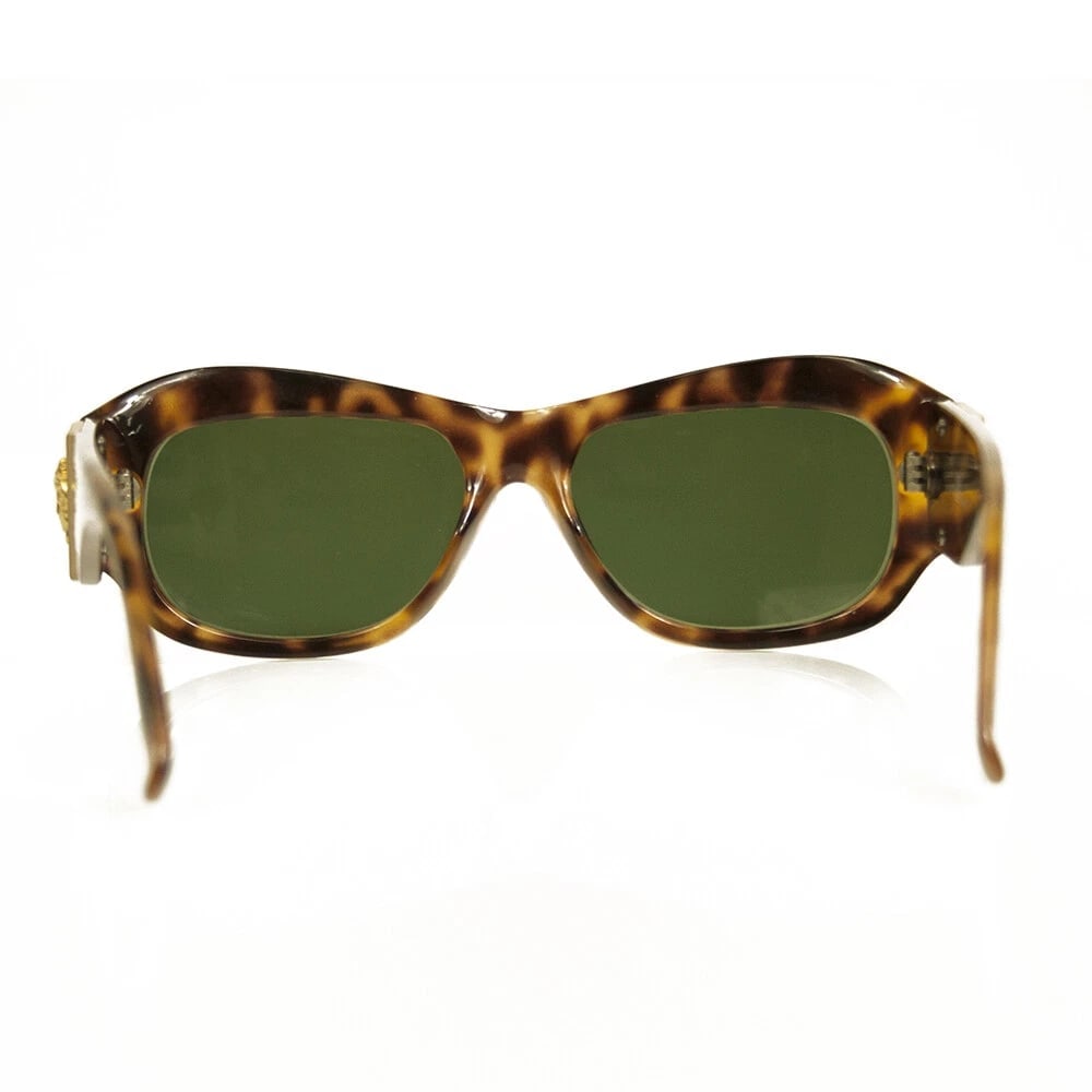 Gianni Versace S95 Vintage Brown Tortoise Gold Tone Medusa Rare Sunglasses - 3