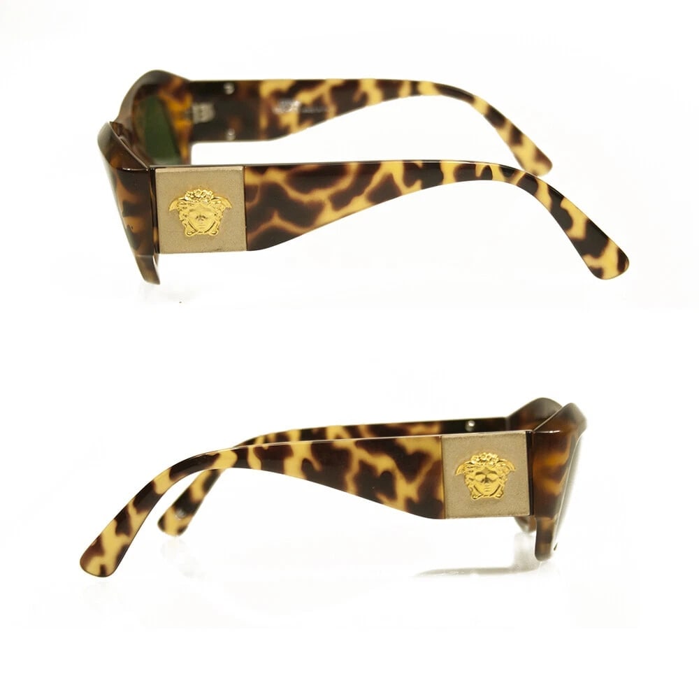 Gianni Versace S95 Vintage Brown Tortoise Gold Tone Medusa Rare Sunglasses - 5